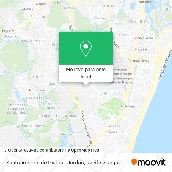 Santo Antônio de Pádua - Jordão mapa