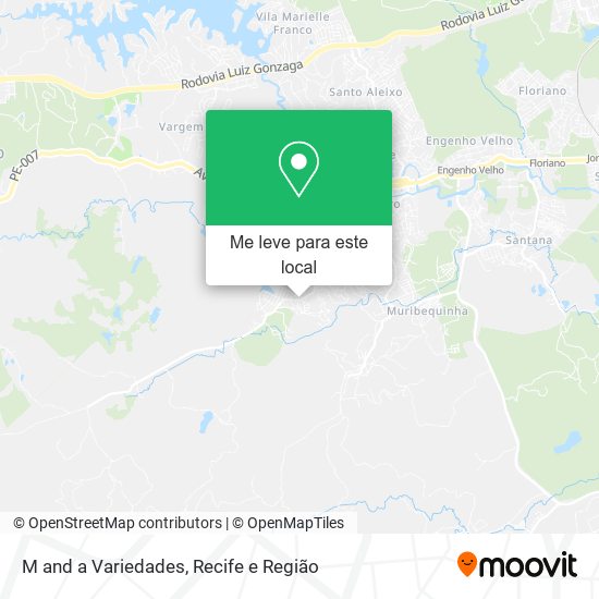 M and a Variedades mapa