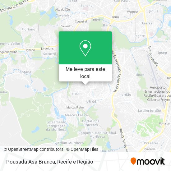 Pousada Asa Branca mapa