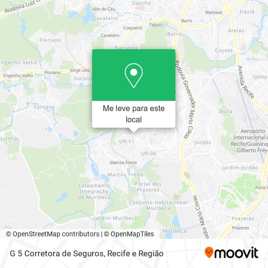 G 5 Corretora de Seguros mapa