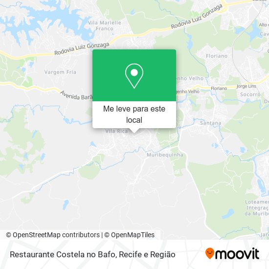 Restaurante Costela no Bafo mapa