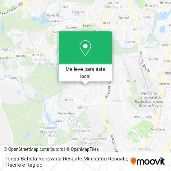 Igreja Batista Renovada Resgate Ministério Resgate mapa