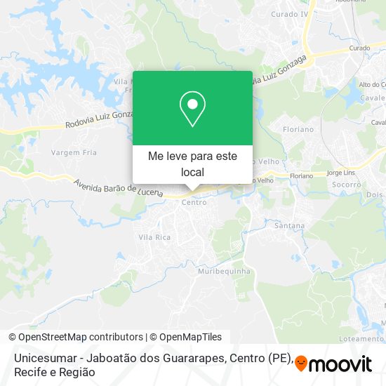 Unicesumar - Jaboatão dos Guararapes, Centro (PE) mapa