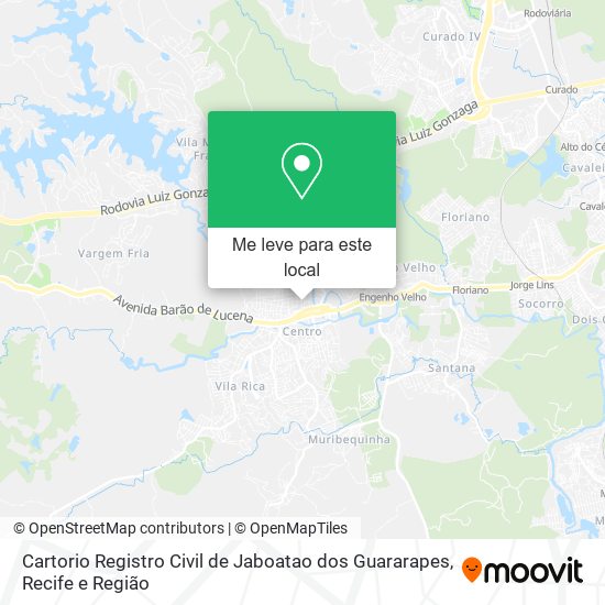 Cartorio Registro Civil de Jaboatao dos Guararapes mapa
