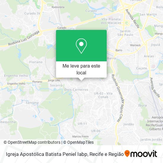 Igreja Apostólica Batista Peniel Iabp mapa