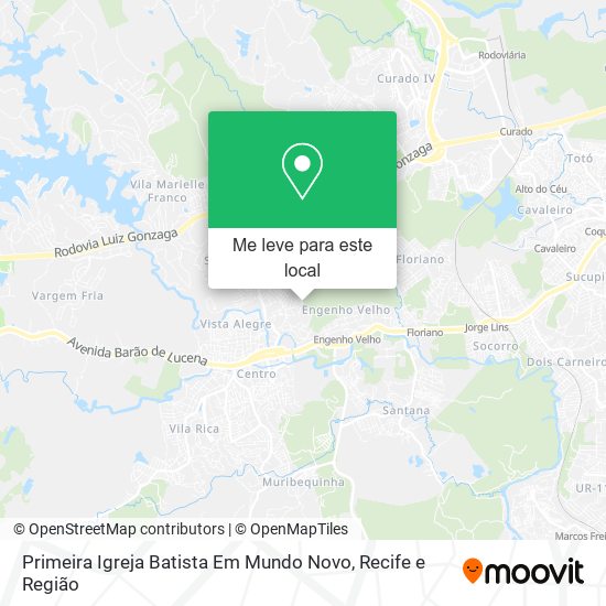 Primeira Igreja Batista Em Mundo Novo mapa