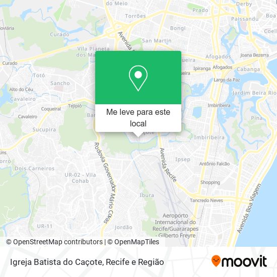 Igreja Batista do Caçote mapa