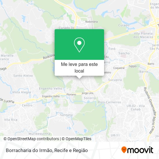 Borracharia do Irmão mapa