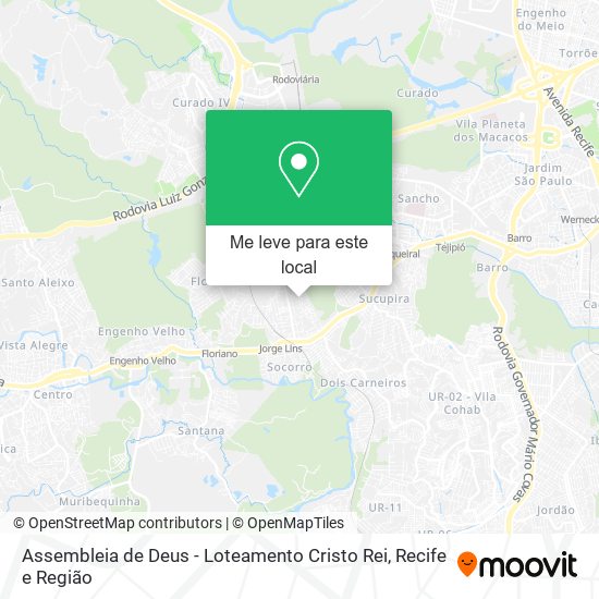 Assembleia de Deus - Loteamento Cristo Rei mapa