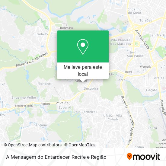 A Mensagem do Entardecer mapa