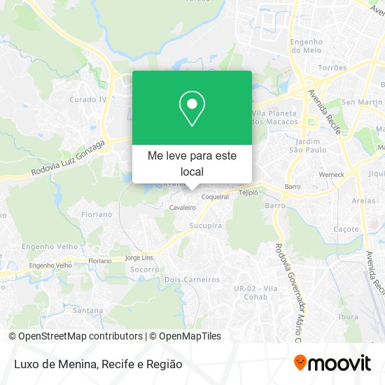 Luxo de Menina mapa