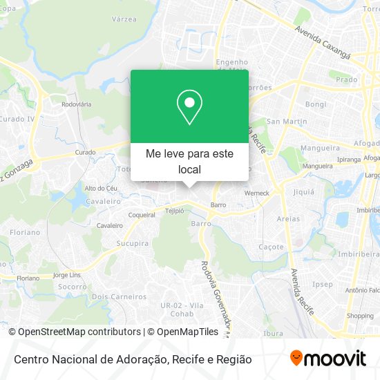Centro Nacional de Adoração mapa