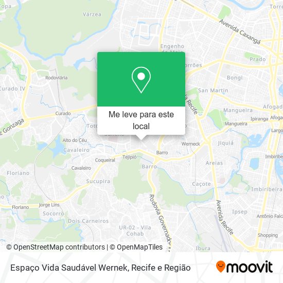 Espaço Vida Saudável Wernek mapa