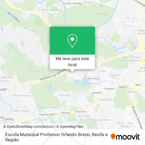 Escola Municipal Professor Orlando Breno mapa