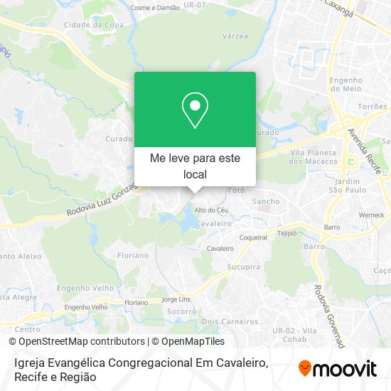 Igreja Evangélica Congregacional Em Cavaleiro mapa