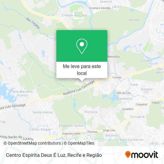 Centro Espírita Deus É Luz mapa
