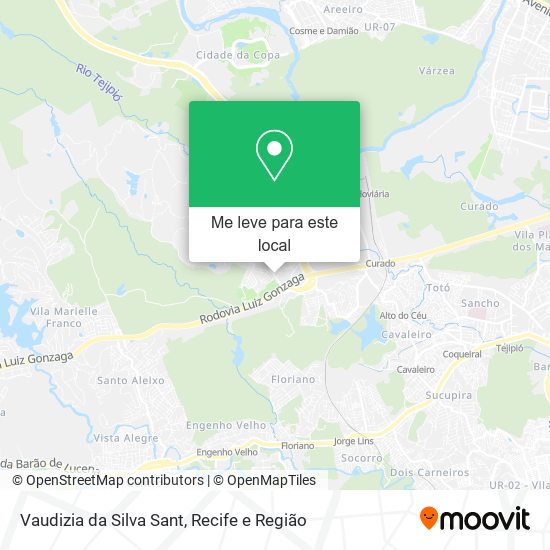 Vaudizia da Silva Sant mapa