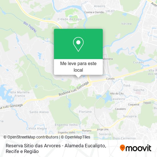 Reserva Sitio das Arvores - Alameda Eucalipto mapa