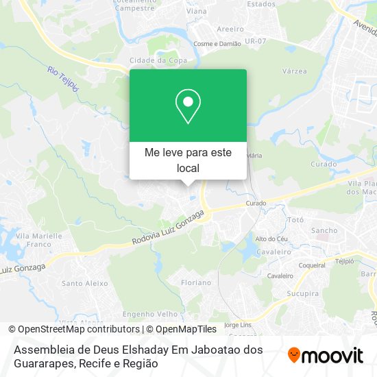 Assembleia de Deus Elshaday Em Jaboatao dos Guararapes mapa