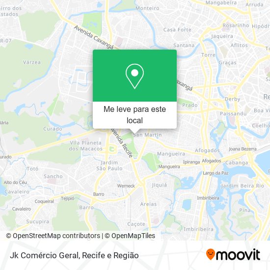 Jk Comércio Geral mapa