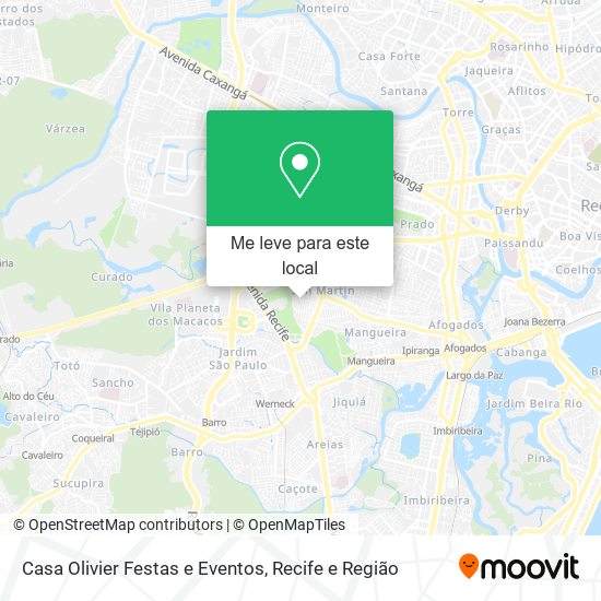Casa Olivier Festas e Eventos mapa