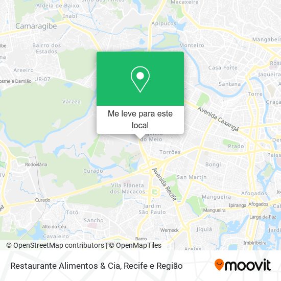 Restaurante Alimentos & Cia mapa