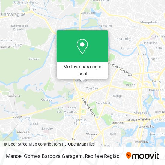 Manoel Gomes Barboza Garagem mapa