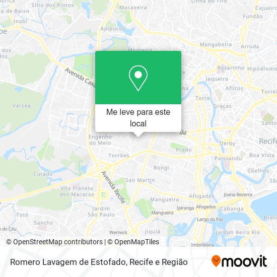 Romero Lavagem de Estofado mapa