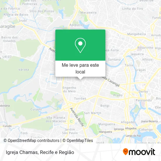 Igreja Chamas mapa