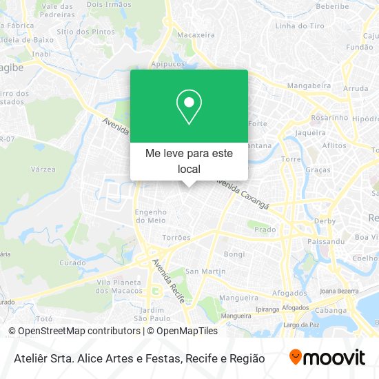 Ateliêr Srta. Alice Artes e Festas mapa