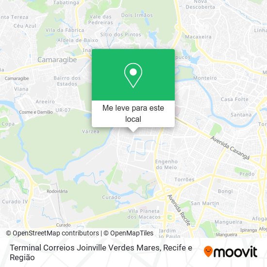Terminal Correios Joinville Verdes Mares mapa