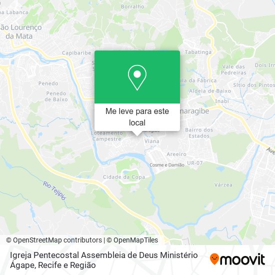 Igreja Pentecostal Assembleia de Deus Ministério Ágape mapa