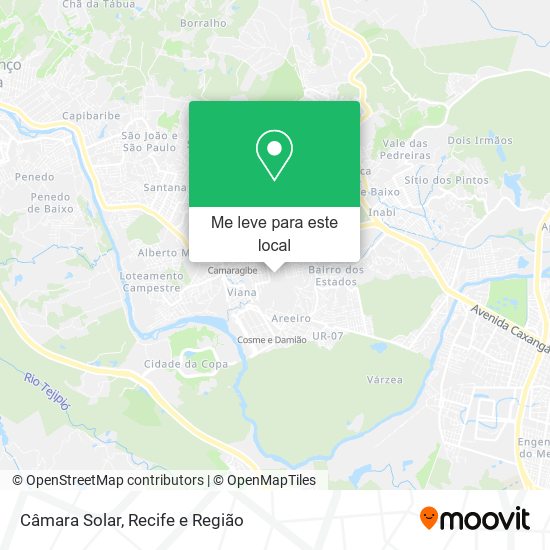 Câmara Solar mapa