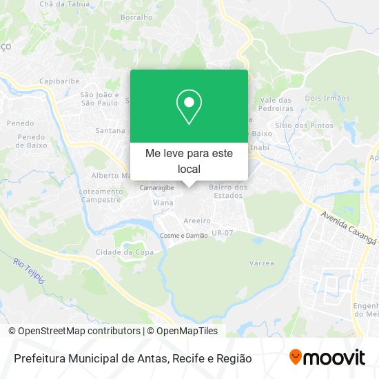 Prefeitura Municipal de Antas mapa