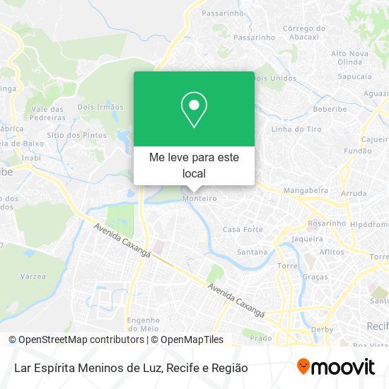 Lar Espírita Meninos de Luz mapa