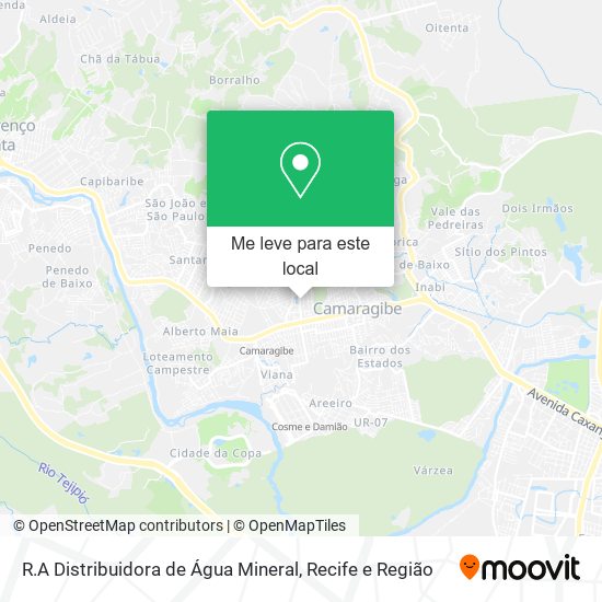 R.A Distribuidora de Água Mineral mapa