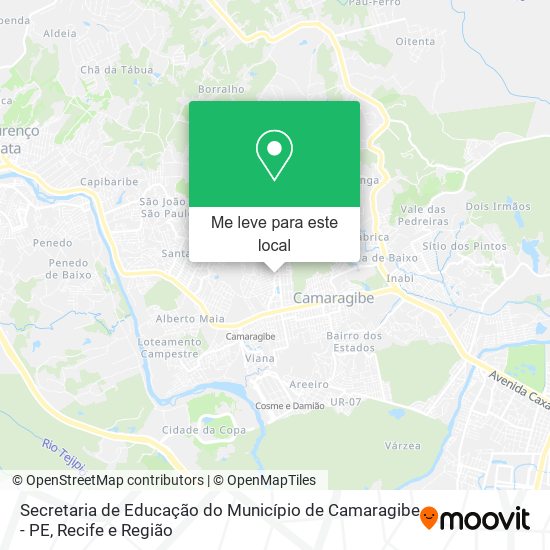 Secretaria de Educação do Município de Camaragibe - PE mapa