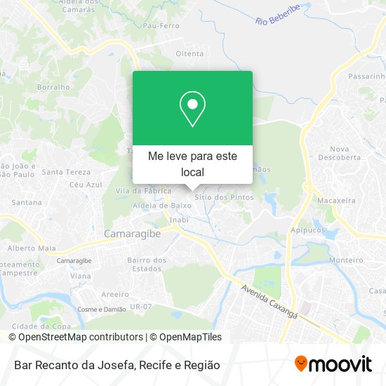 Bar Recanto da Josefa mapa