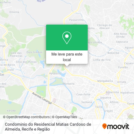Condominio do Residencial Matias Cardoso de Almeida mapa