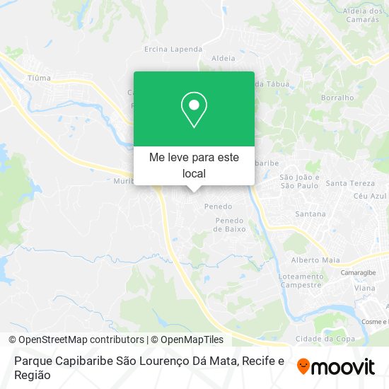 Parque Capibaribe São Lourenço Dá Mata mapa
