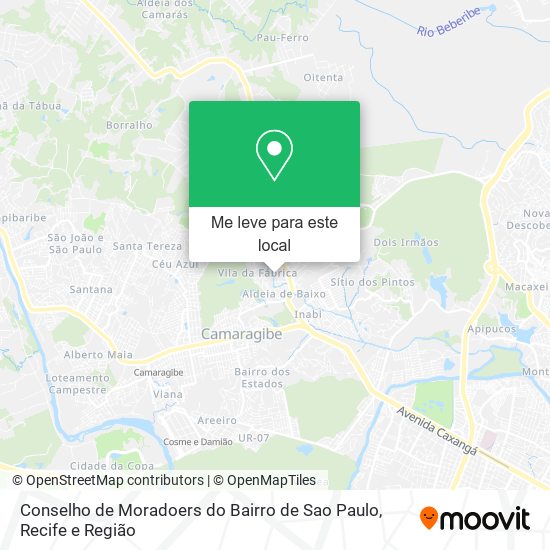 Conselho de Moradoers do Bairro de Sao Paulo mapa