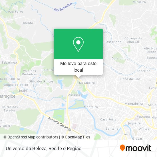 Universo da Beleza mapa
