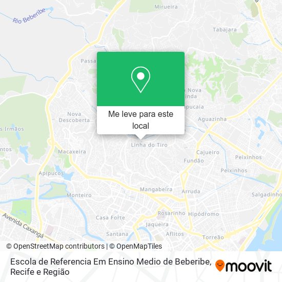 Escola de Referencia Em Ensino Medio de Beberibe mapa