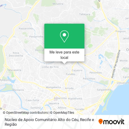 Núcleo de Apoio Comunitário Alto do Céu mapa