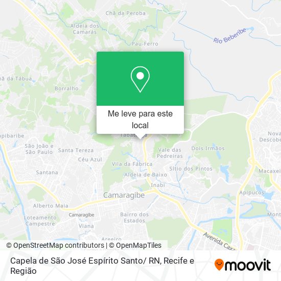 Capela de São José Espírito Santo/ RN mapa