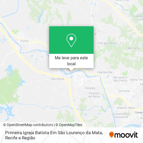 Primeira Igreja Batista Em São Lourenço da Mata mapa
