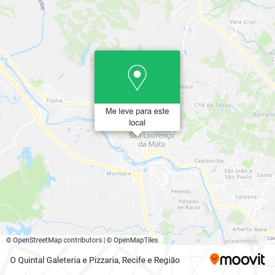O Quintal Galeteria e Pizzaria mapa