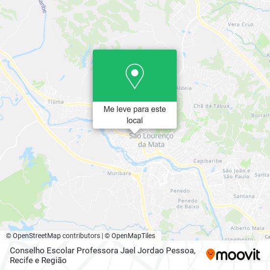 Conselho Escolar Professora Jael Jordao Pessoa mapa