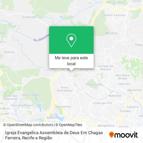 Igreja Evangelica Assembleia de Deus Em Chagas Ferreira mapa