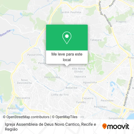 Igreja Assembleia de Deus Novo Cantico mapa